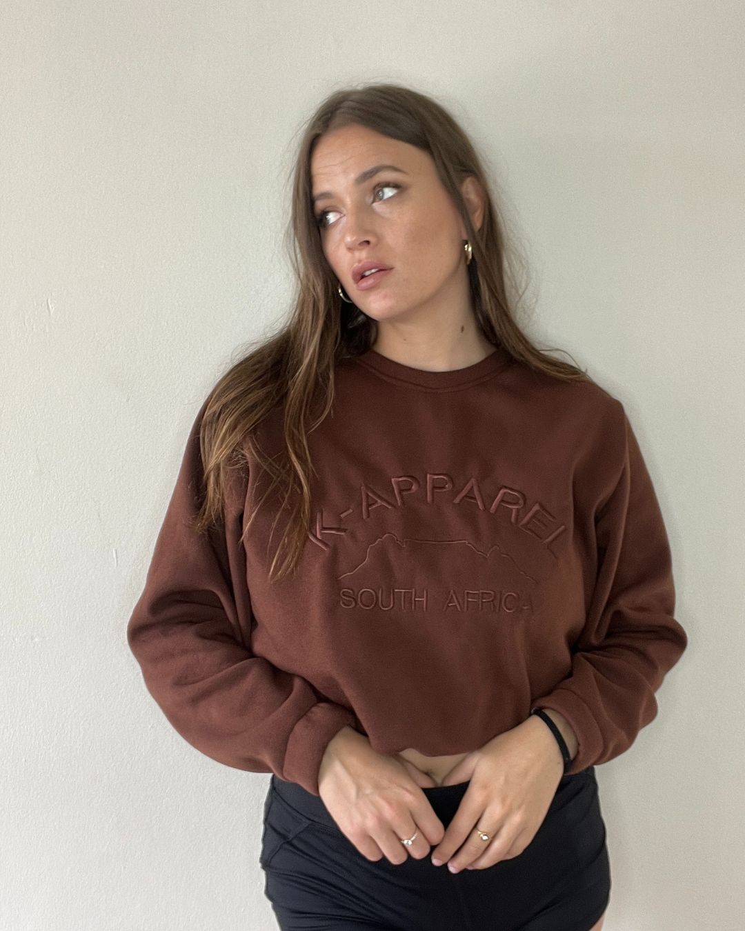 Brown South African crew neck sweater 