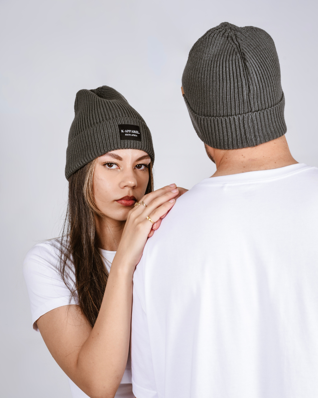 Charcoal knit beanie