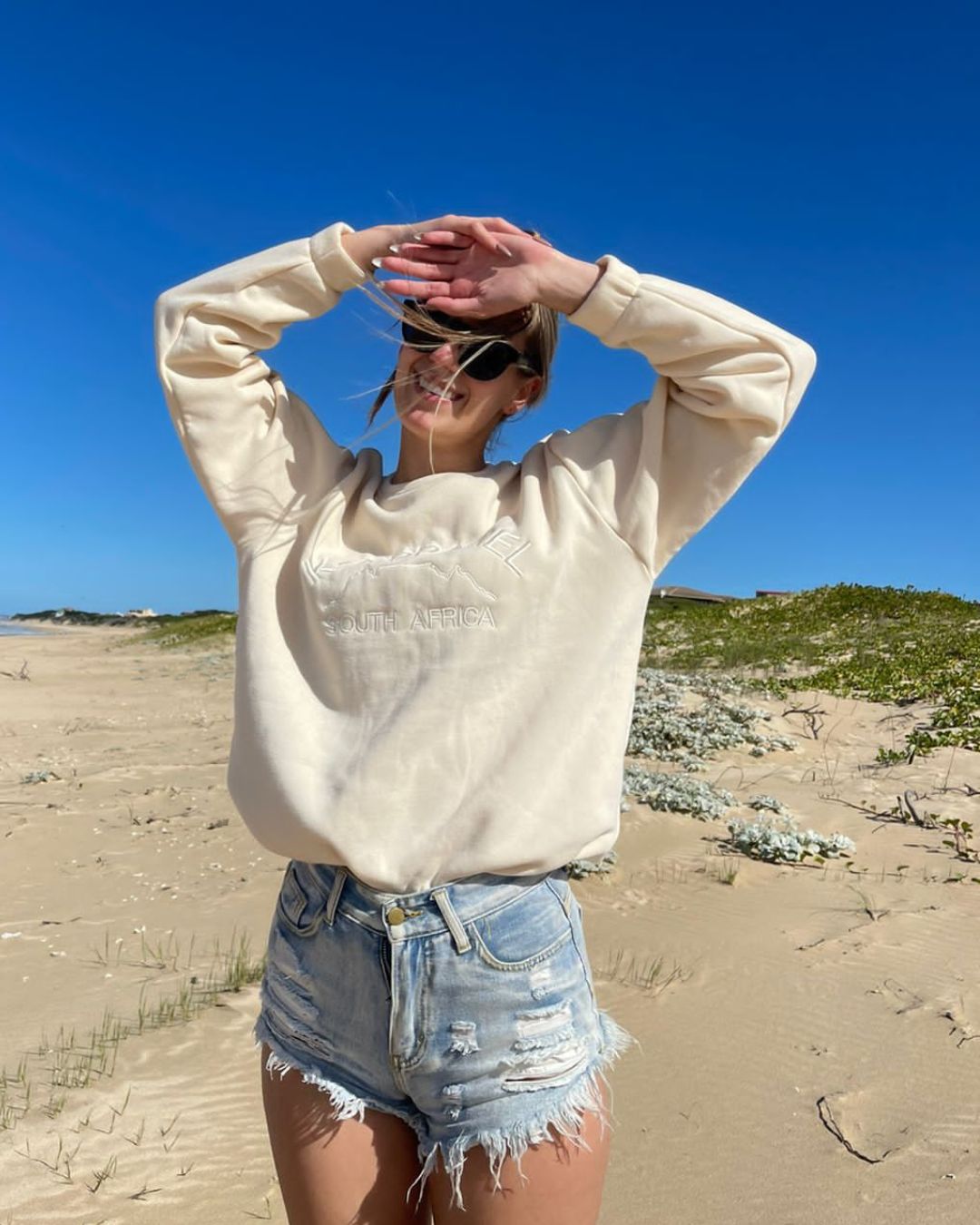 South African cream crew neck sweaters