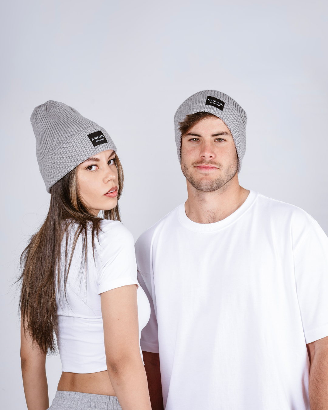 Grey knit beanie