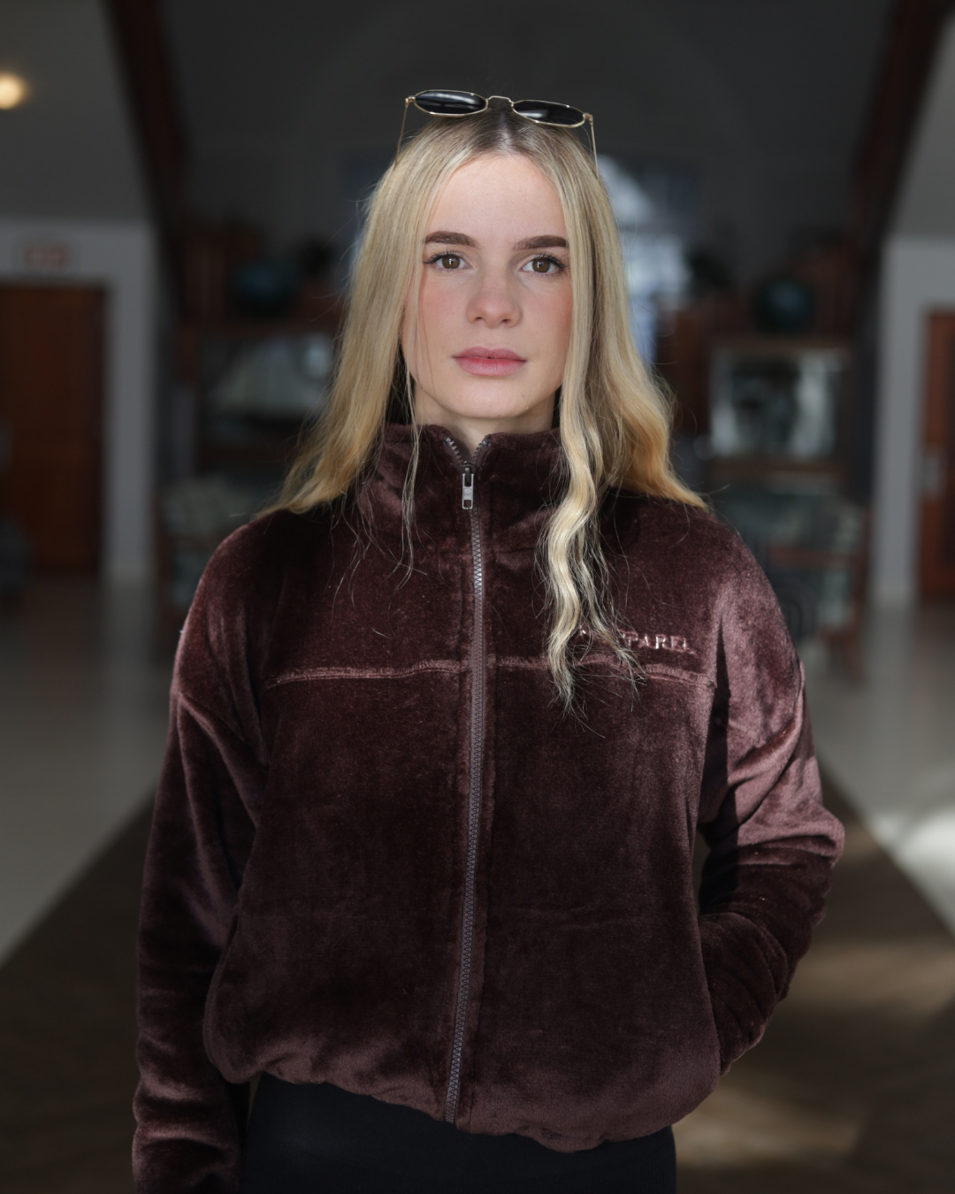 Brown fluffy jacket