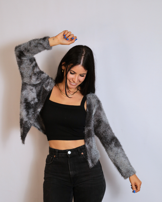 Fluffy Cropped Cardigans